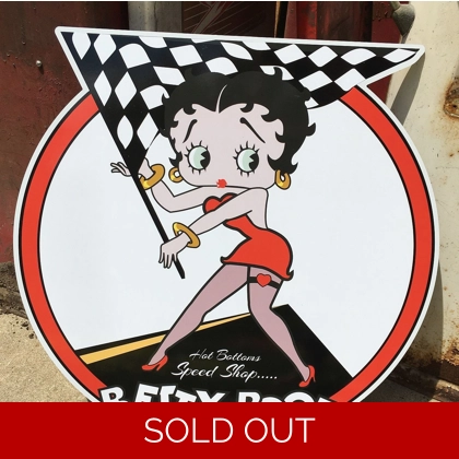 24" Betty Boop Racing Sign / Hot Rod Signs